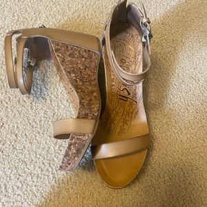 nude blowfish wedges